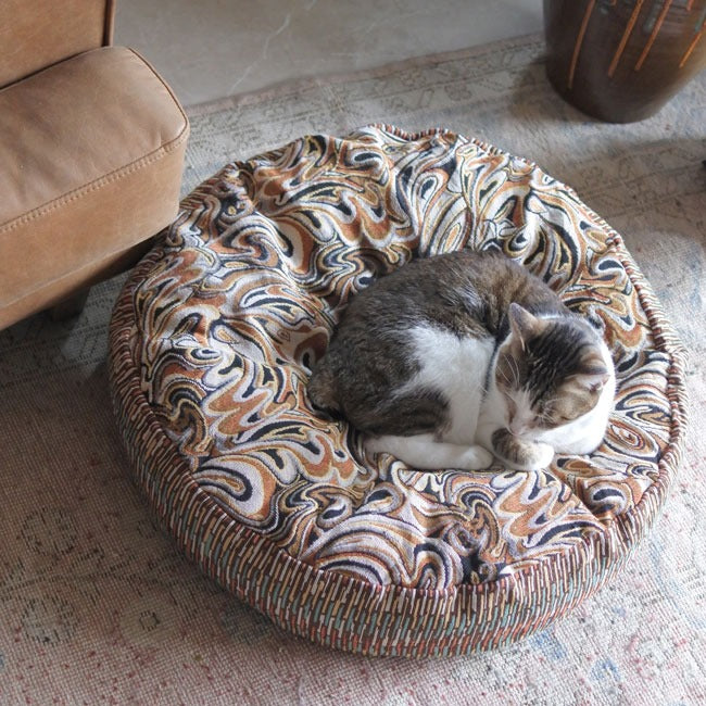 ジャガードラウンドクッションカバー｜BROWN PSYCHE – monco