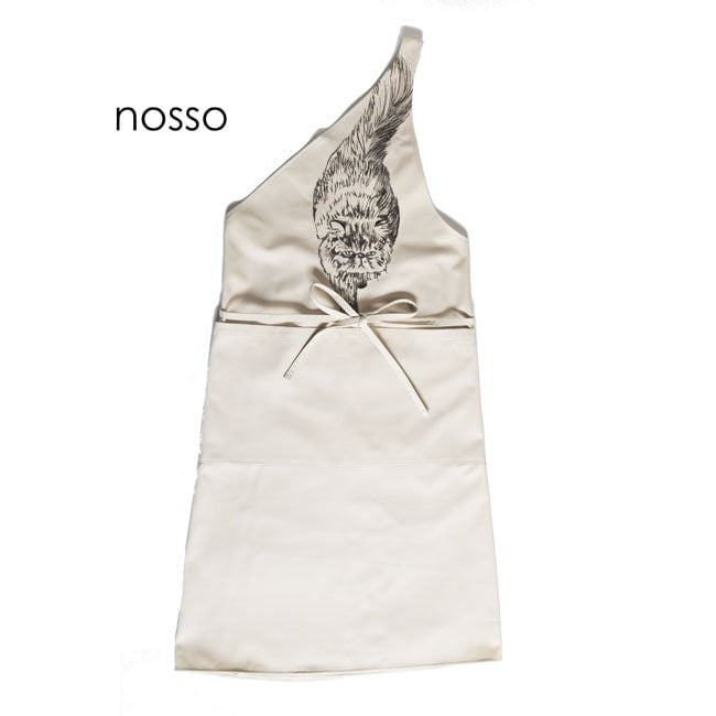 Cat embroidered shopping bag | BLACK | L
