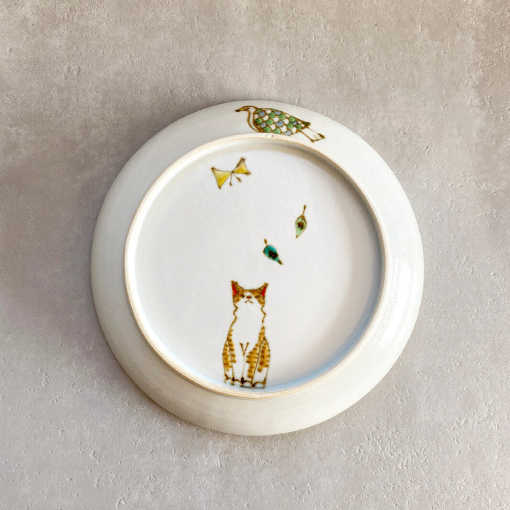 丸皿6寸｜猫と森
