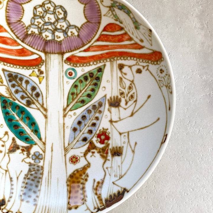 丸皿6寸｜猫と森