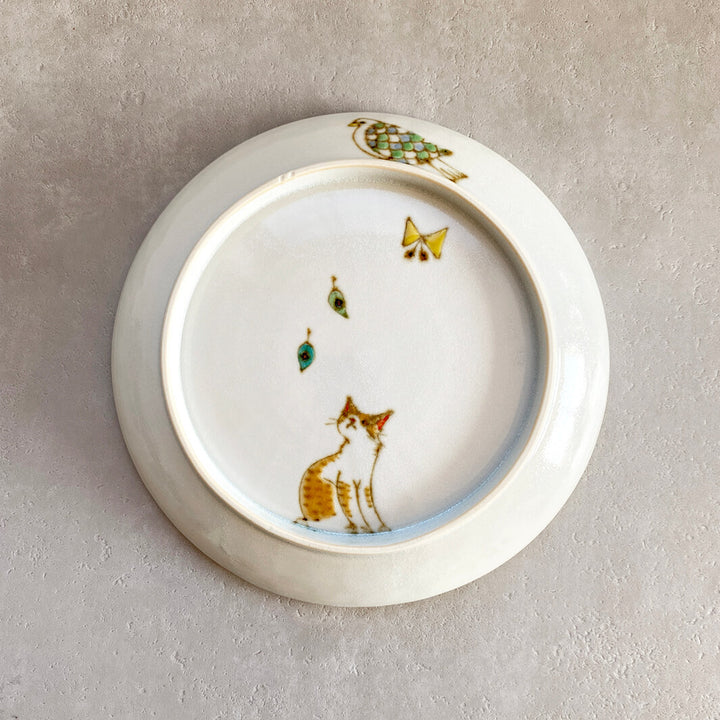 丸皿6寸｜猫と森