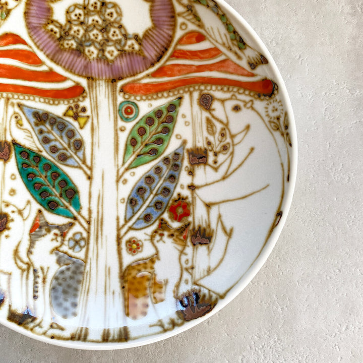 丸皿6寸｜猫と森