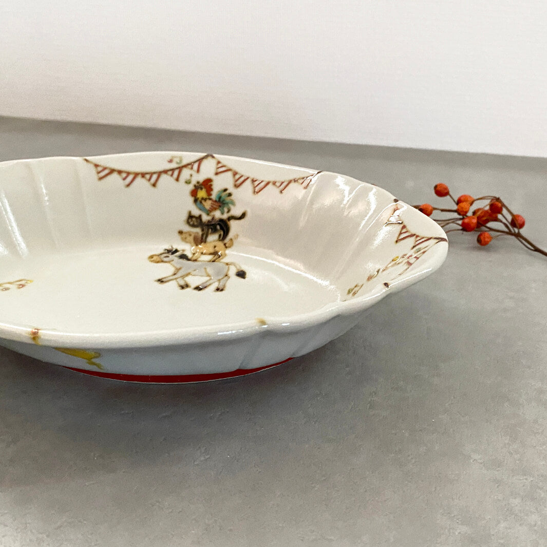 輪花鉢｜ブレーメンの音楽隊