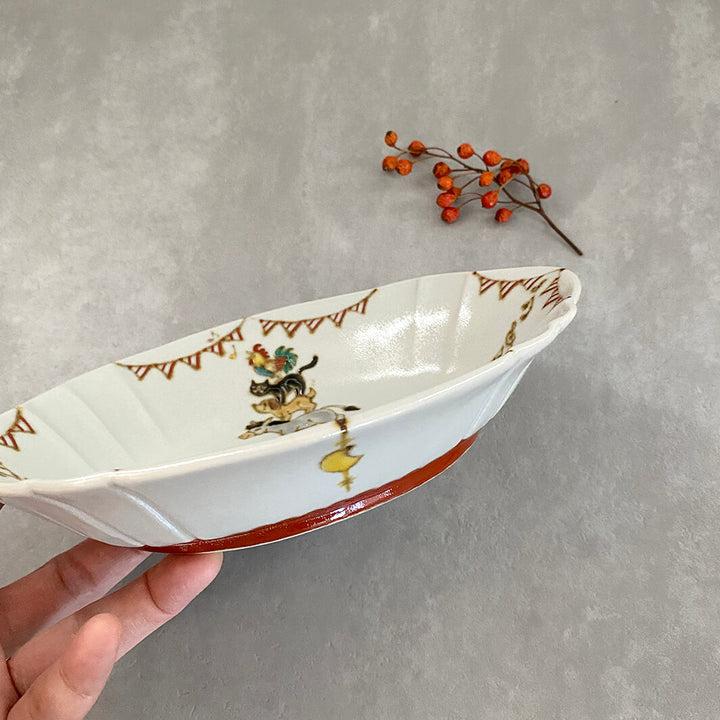 輪花鉢｜ブレーメンの音楽隊