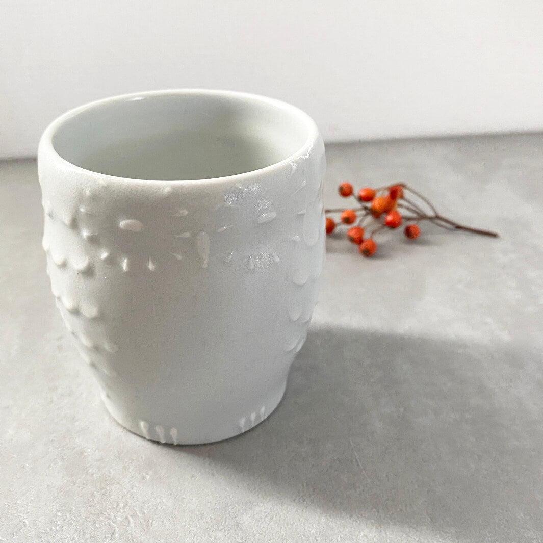 Cafe Mug | Yellow Moon with Feet