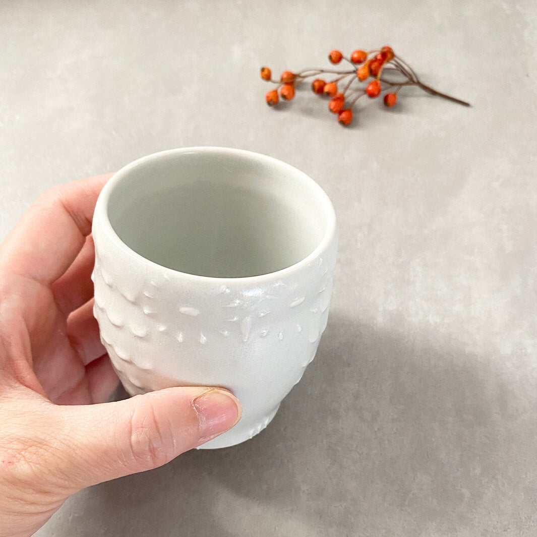 Cafe Mug | Yellow Moon with Feet