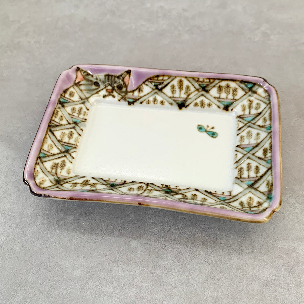 リム角皿｜キジ白_グレー – monco