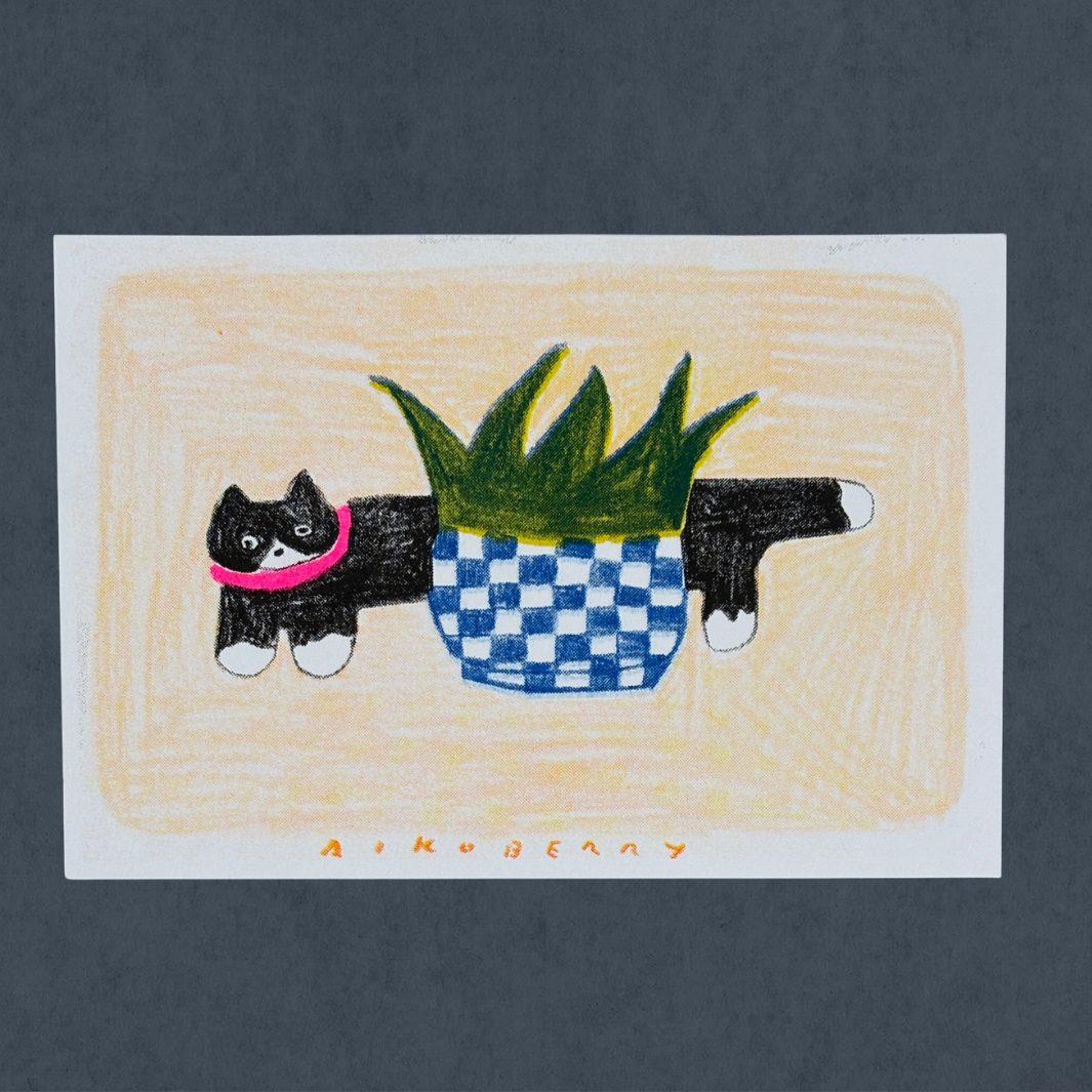 Postcard｜ネコと盆栽（２枚入り）