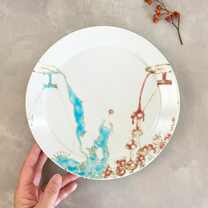 プレート｜猫は液体きのこは菌糸体