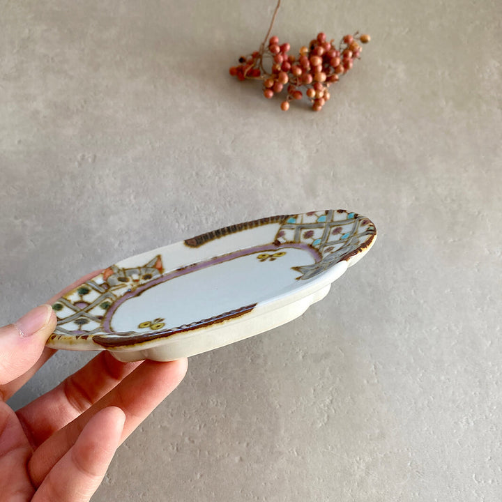 木瓜形小皿｜猫と猫