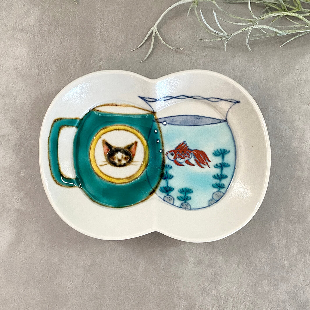 瓜形小皿｜マグと金魚鉢