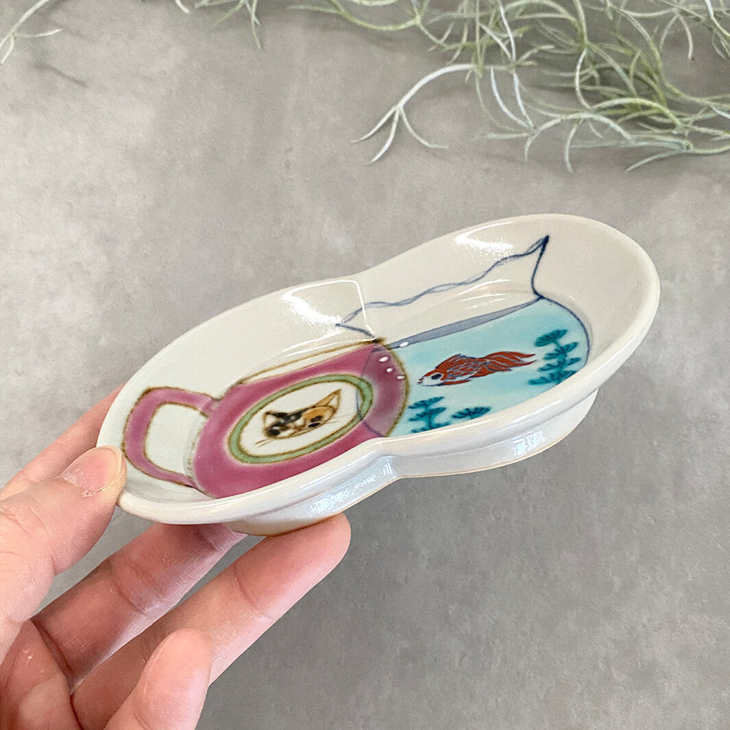 瓜形小皿｜マグと金魚鉢