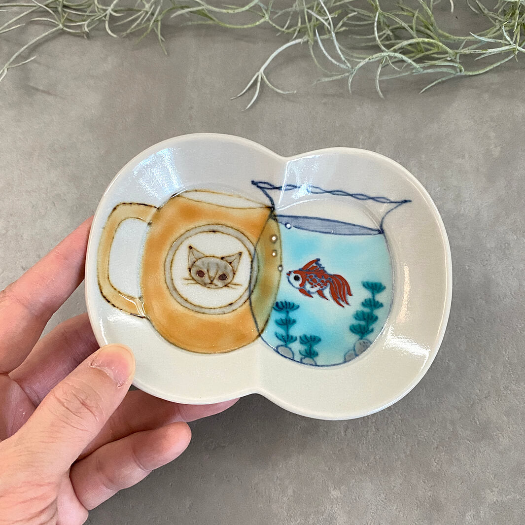 瓜形小皿｜マグと金魚鉢