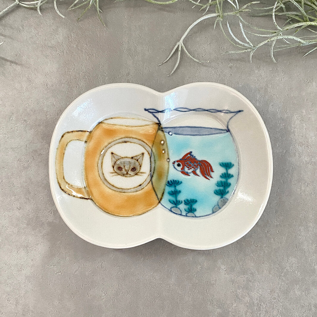 瓜形小皿｜マグと金魚鉢