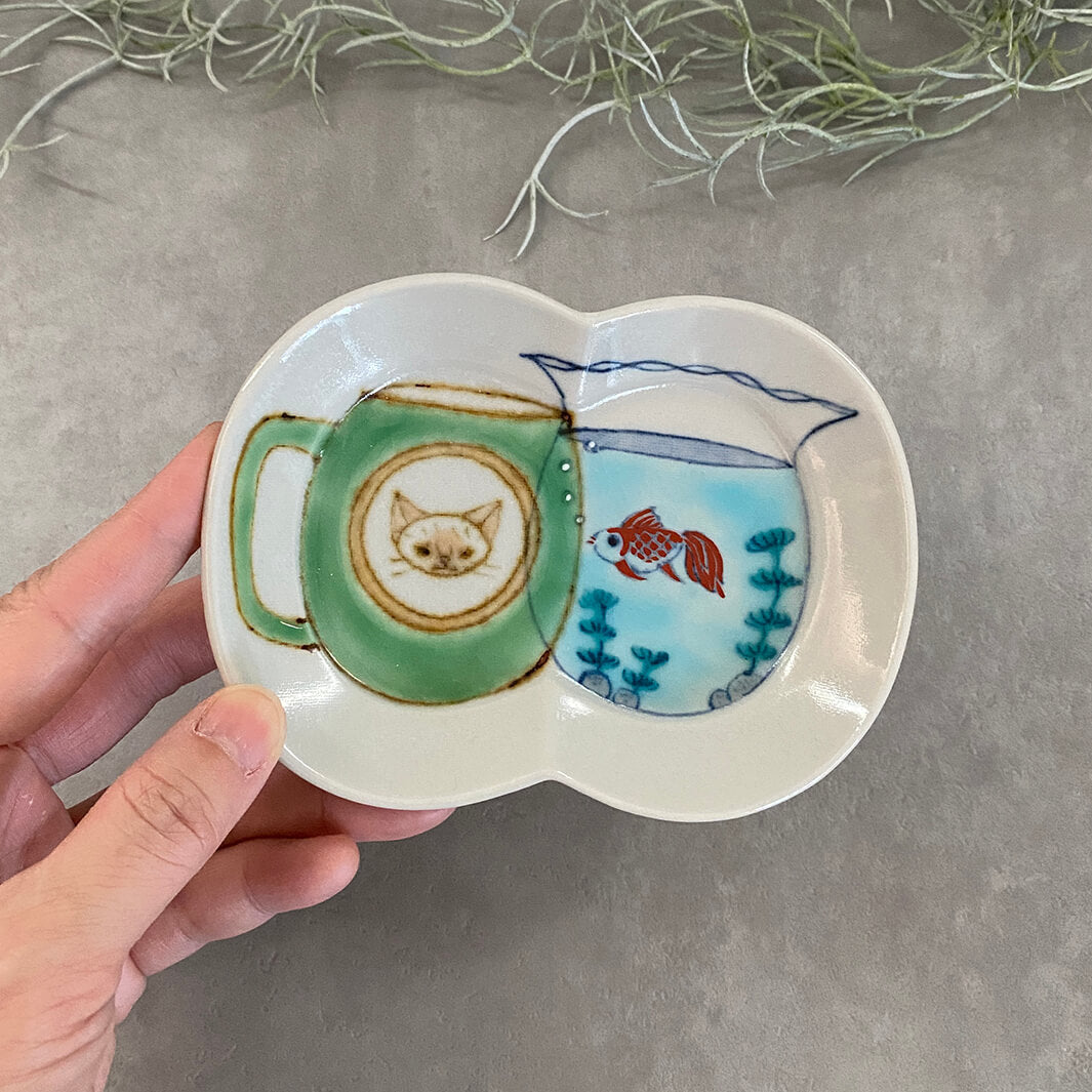 瓜形小皿｜マグと金魚鉢