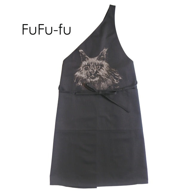 猫刺繍エプロン｜FuFu-fu