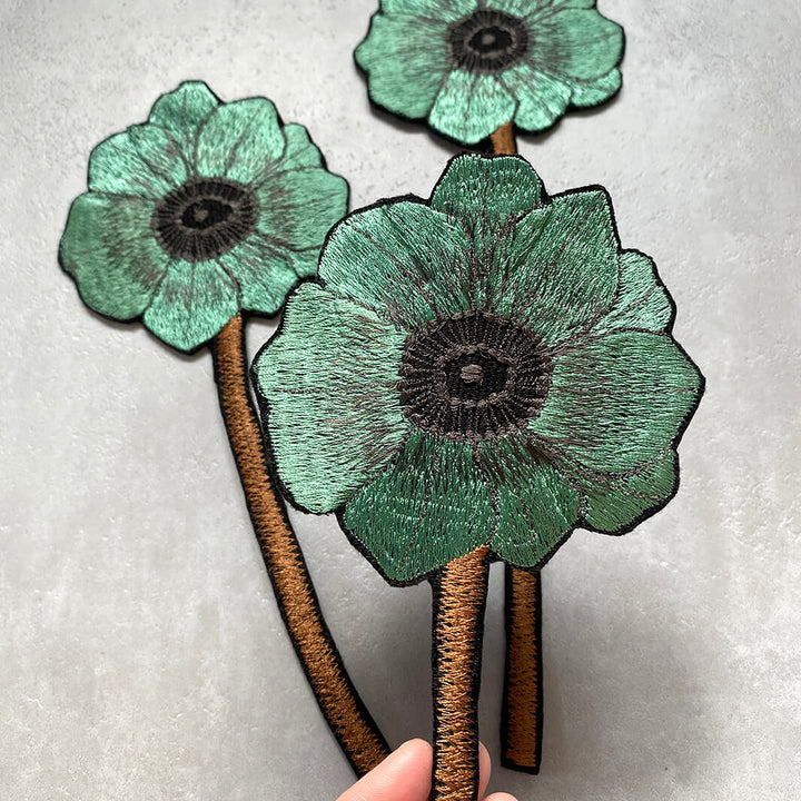 emu｜Embroidery Anemone 3 Flowers