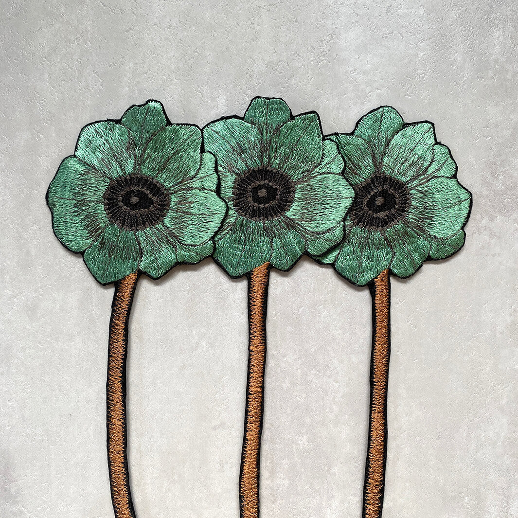 emu｜Embroidery Anemone 3 Flowers