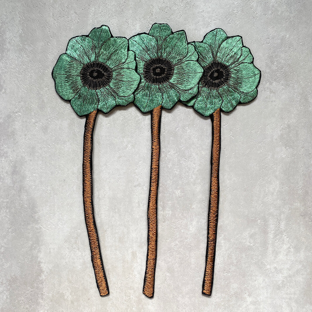emu｜Embroidery Anemone 3 Flowers