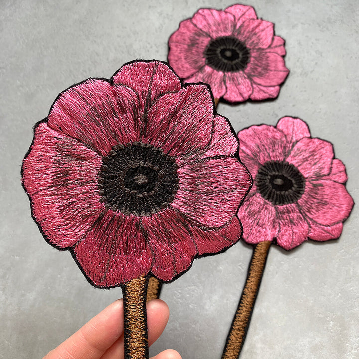 emu｜Embroidery Anemone 3 Flowers