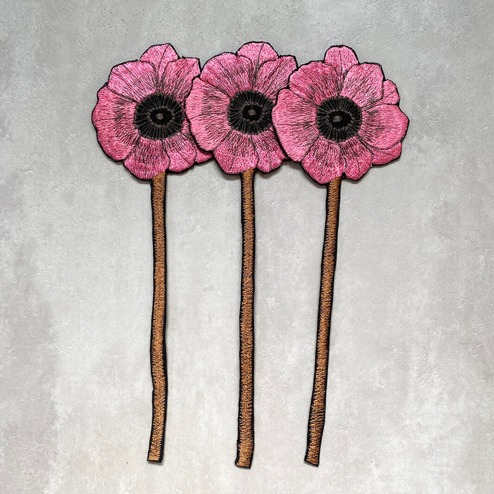 emu｜Embroidery Anemone 3 Flowers