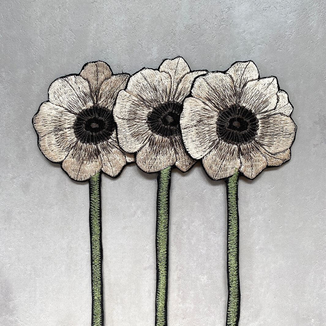 emu｜Embroidery Anemone 3 Flowers