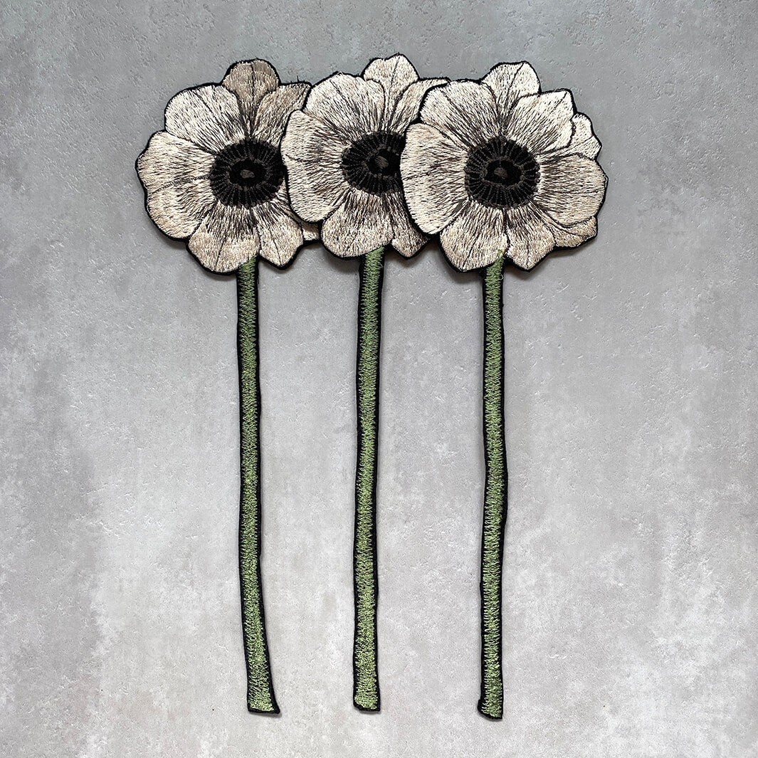 emu｜Embroidery Anemone 3 Flowers