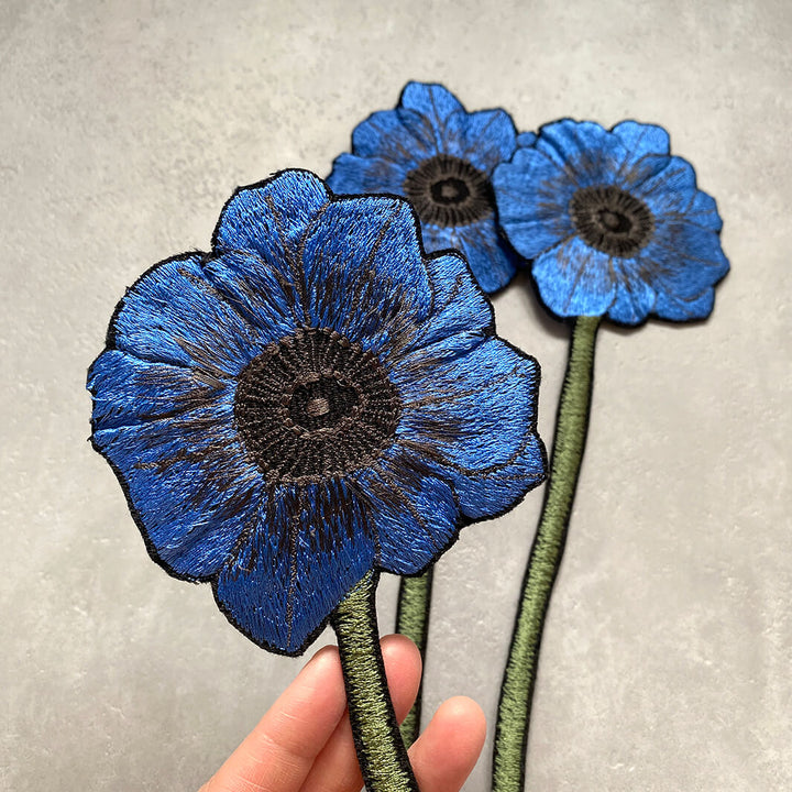 emu｜Embroidery Anemone 3 Flowers