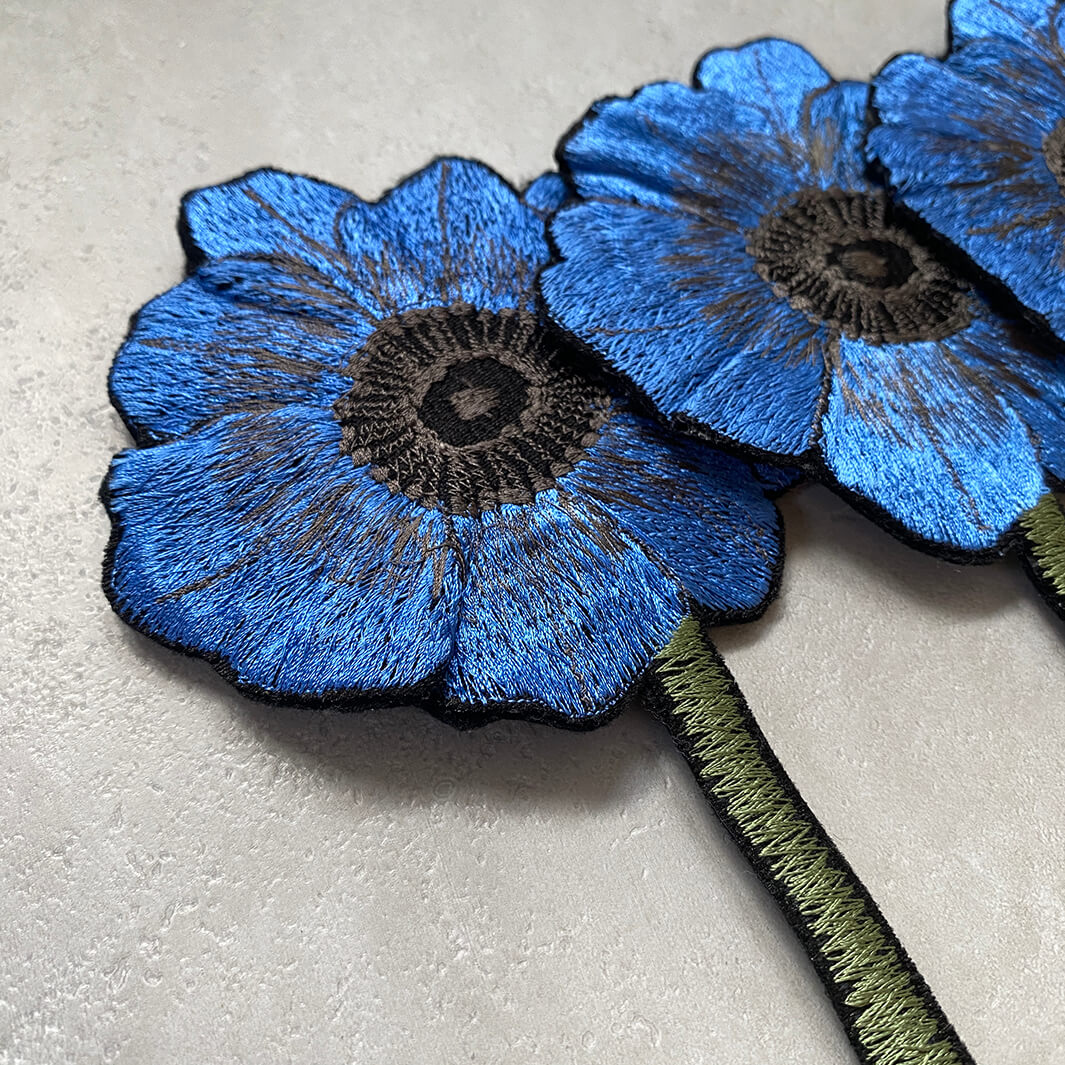 emu｜Embroidery Anemone 3 Flowers