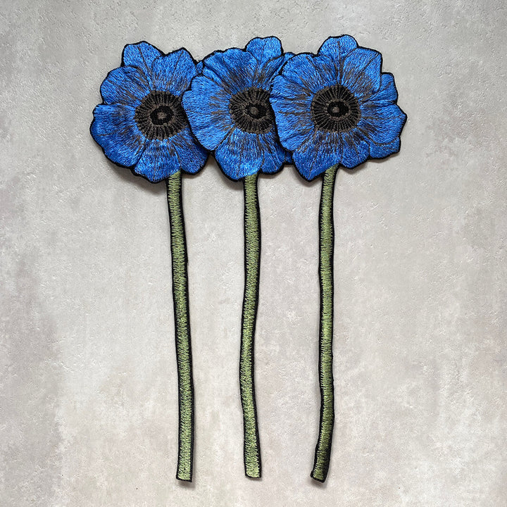 emu｜Embroidery Anemone 3 Flowers