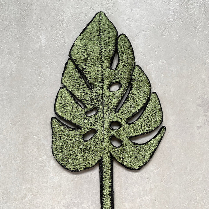 emu｜Embroidery Monstera – 3 Leaves