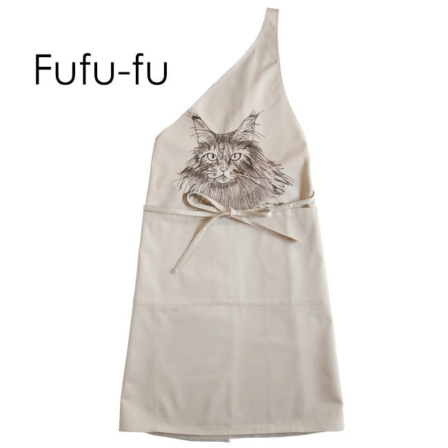猫刺繍エプロン｜FuFu-fu