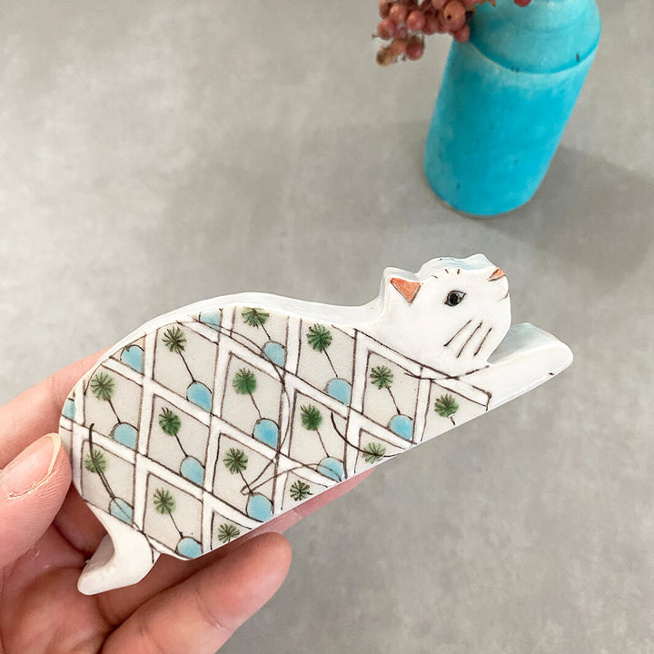 ミニオブジェ｜白猫