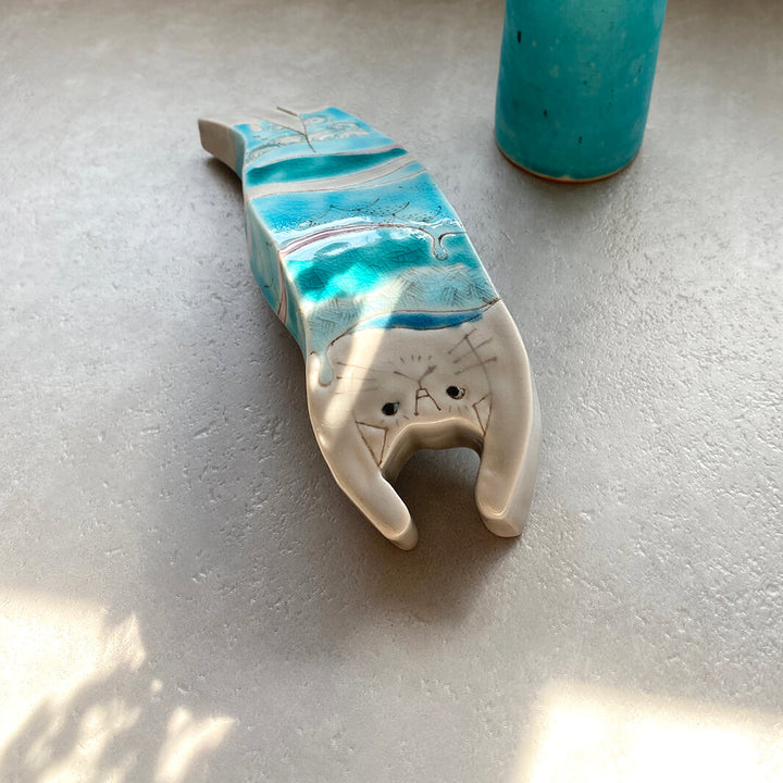 ミニオブジェ｜猫は液体_寝