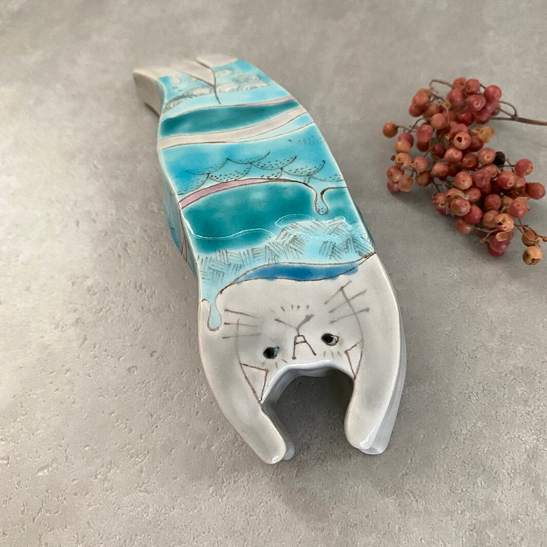 ミニオブジェ｜猫は液体_寝