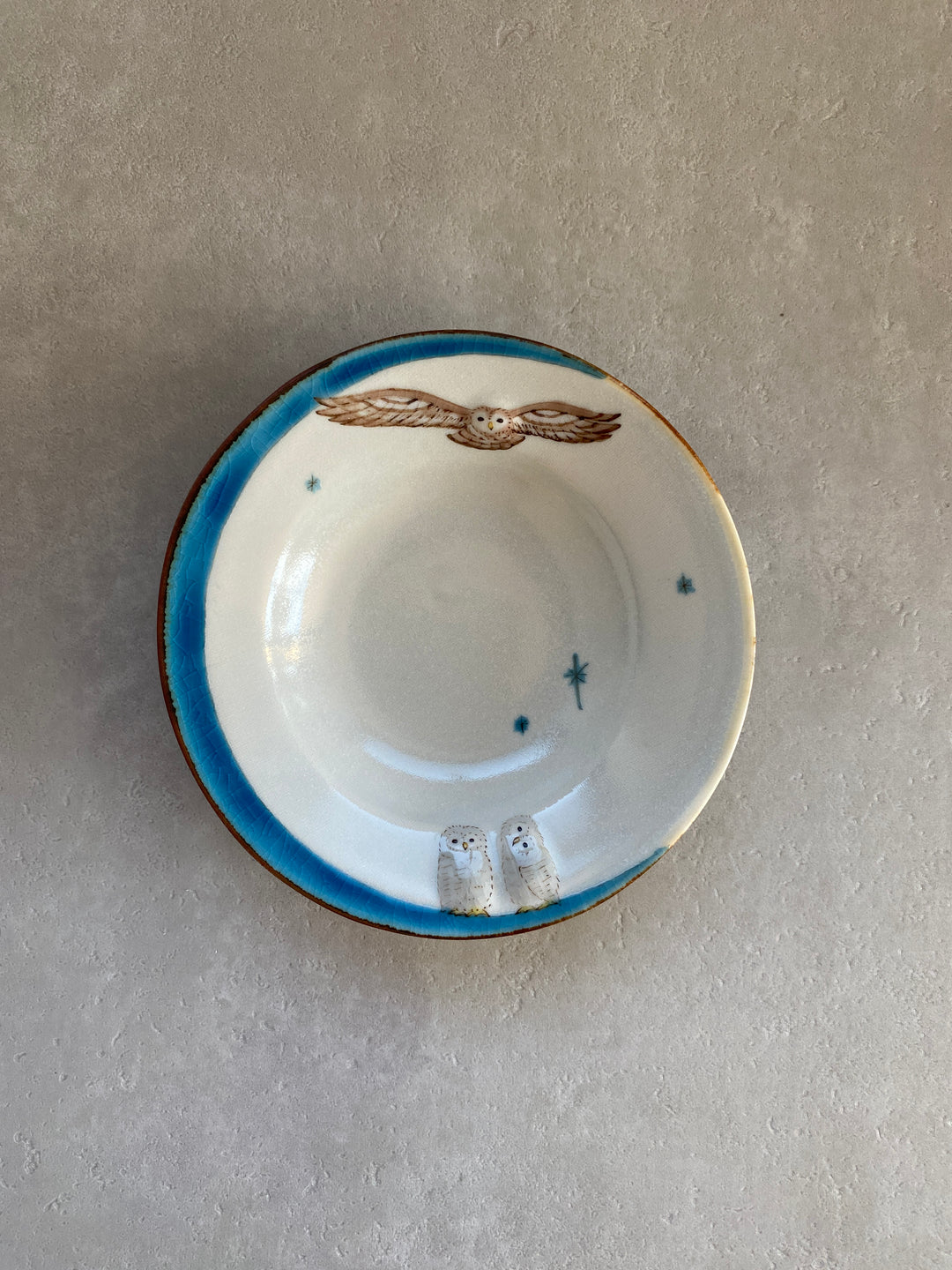 リム皿 4.5寸｜青月