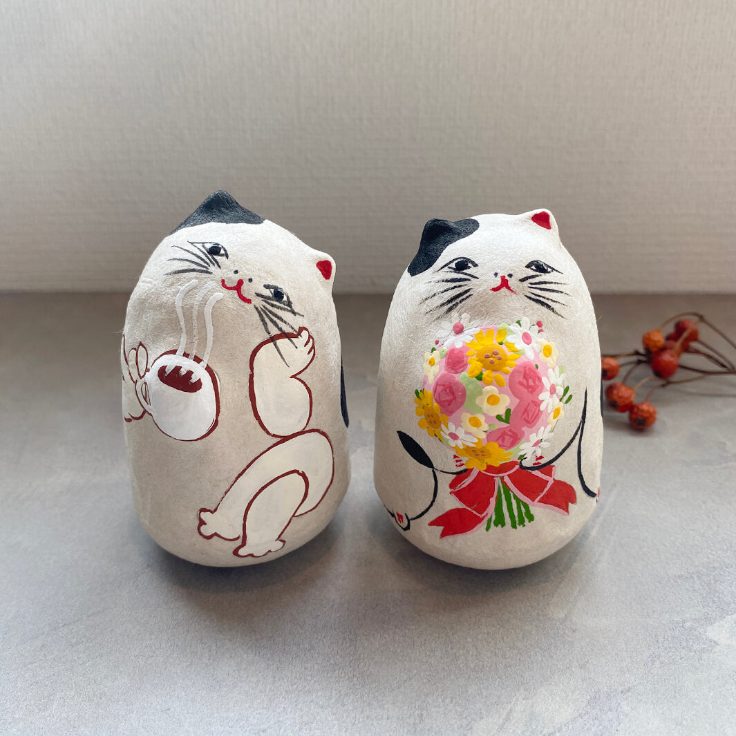 起き上がり小法師｜コーヒー猫 (猫店長)