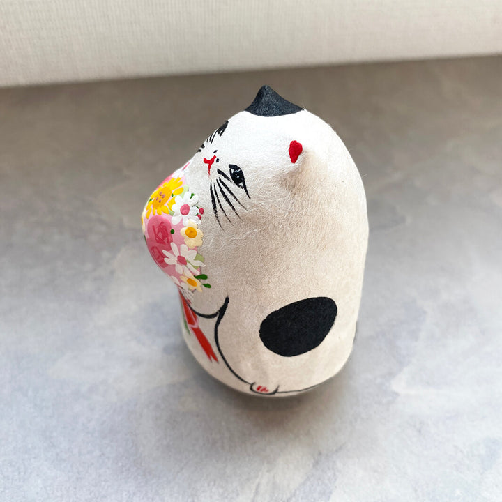 起き上がり小法師｜ブーケ猫