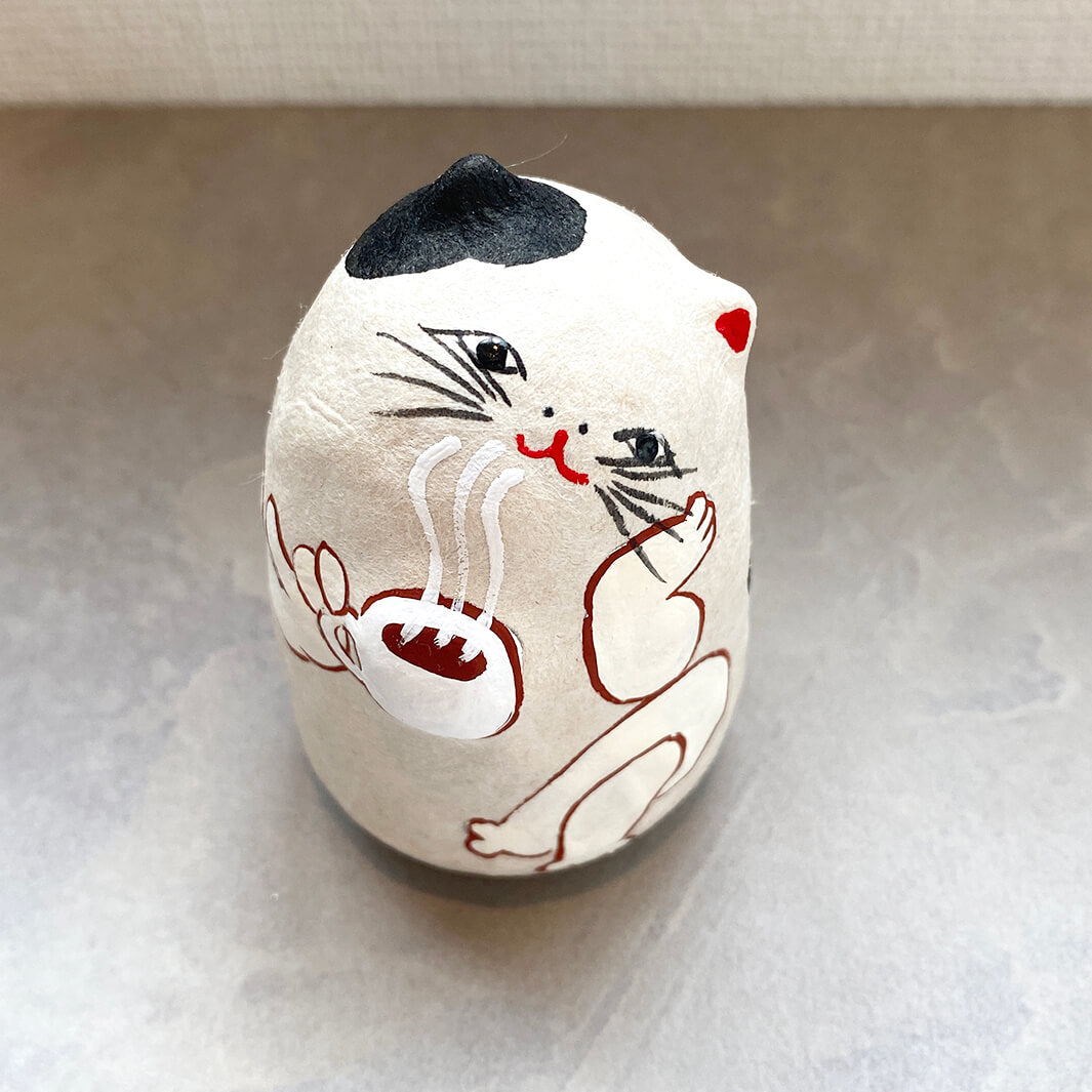 起き上がり小法師｜コーヒー猫 (猫店長)