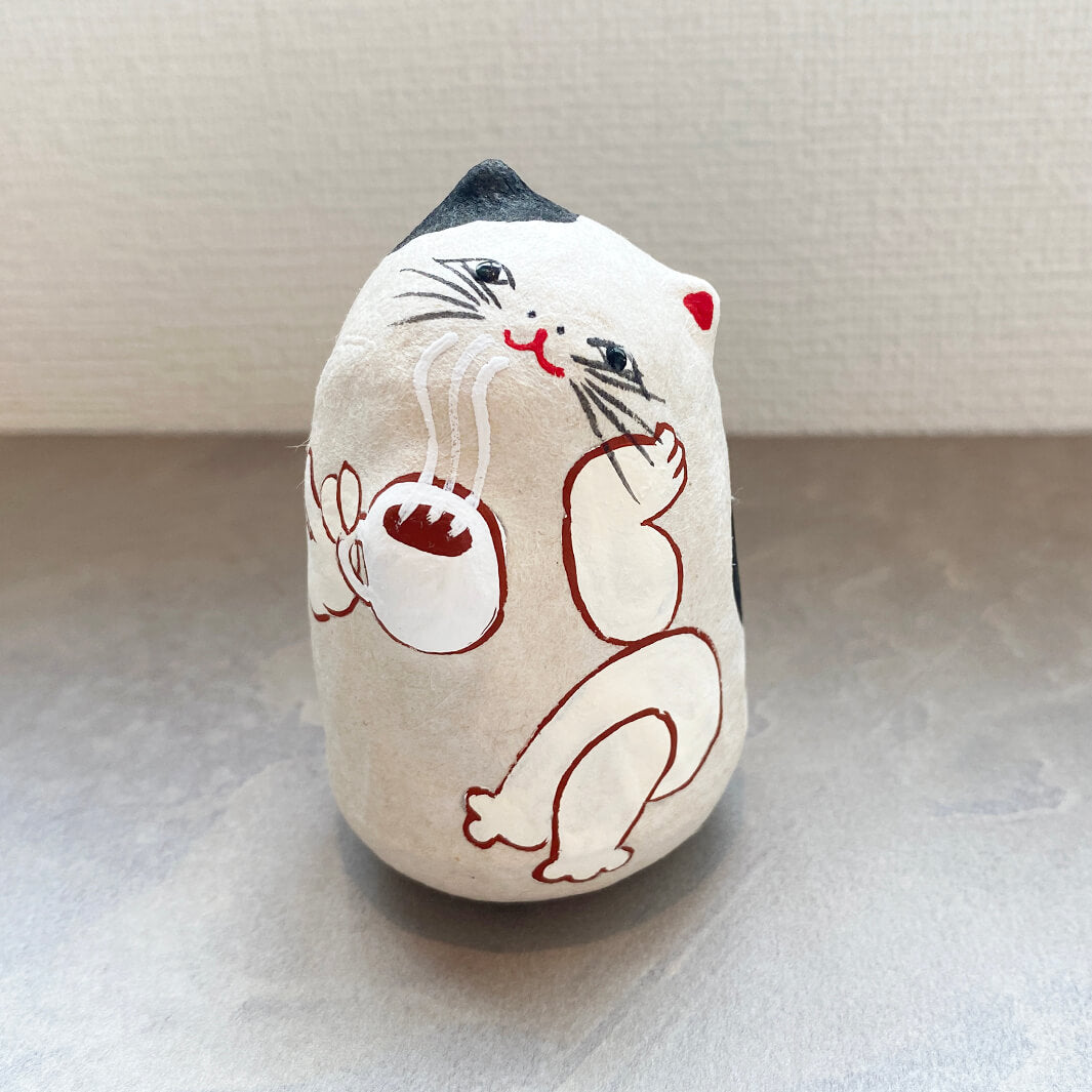 起き上がり小法師｜コーヒー猫 (猫店長)