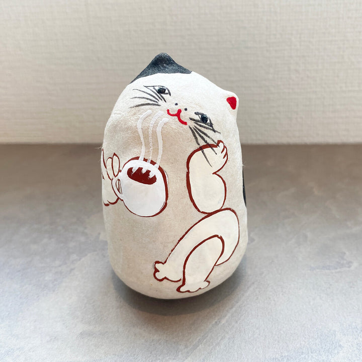 起き上がり小法師｜コーヒー猫 (猫店長)