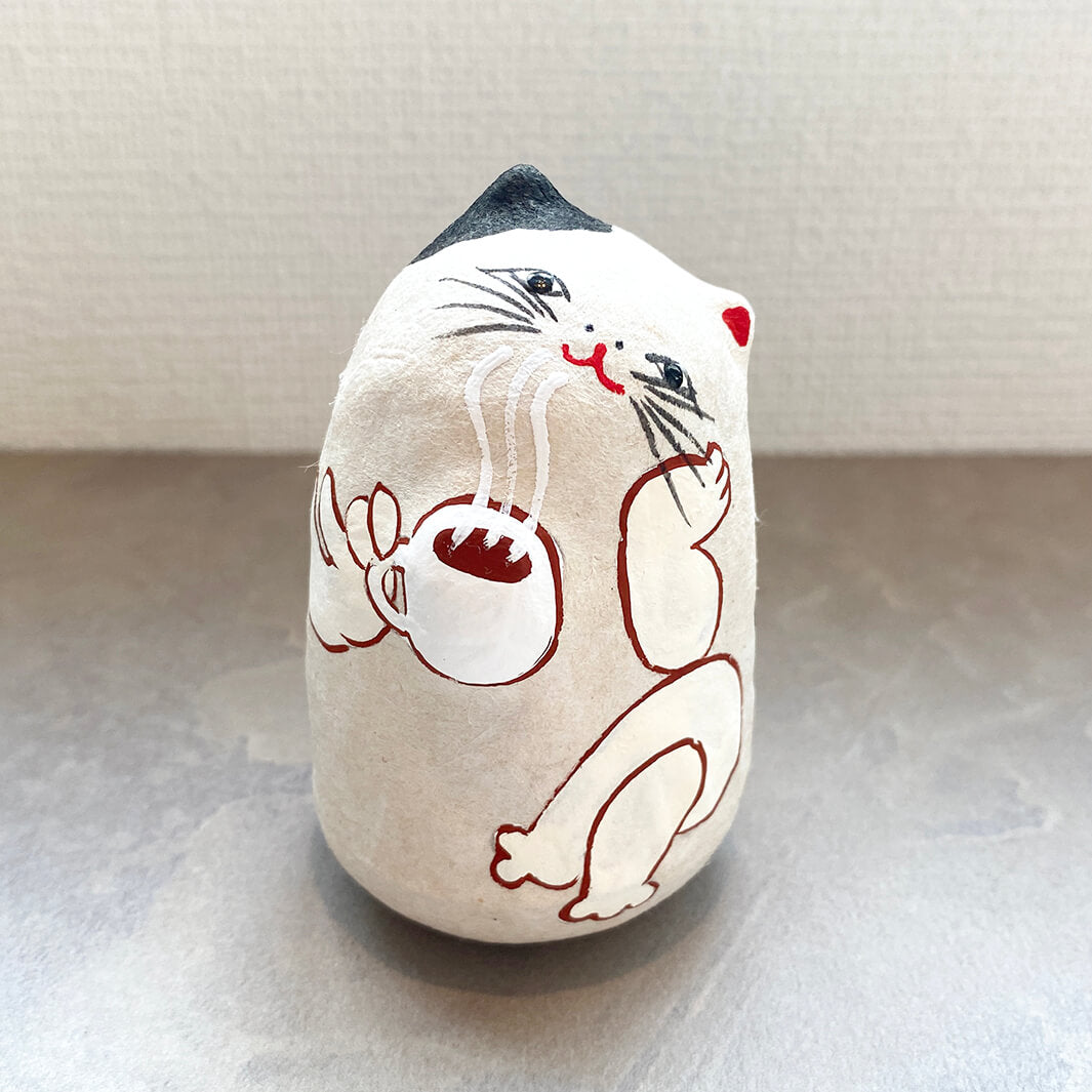 起き上がり小法師｜コーヒー猫 (猫店長)