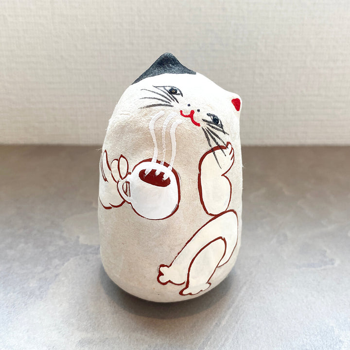 起き上がり小法師｜コーヒー猫 (猫店長)