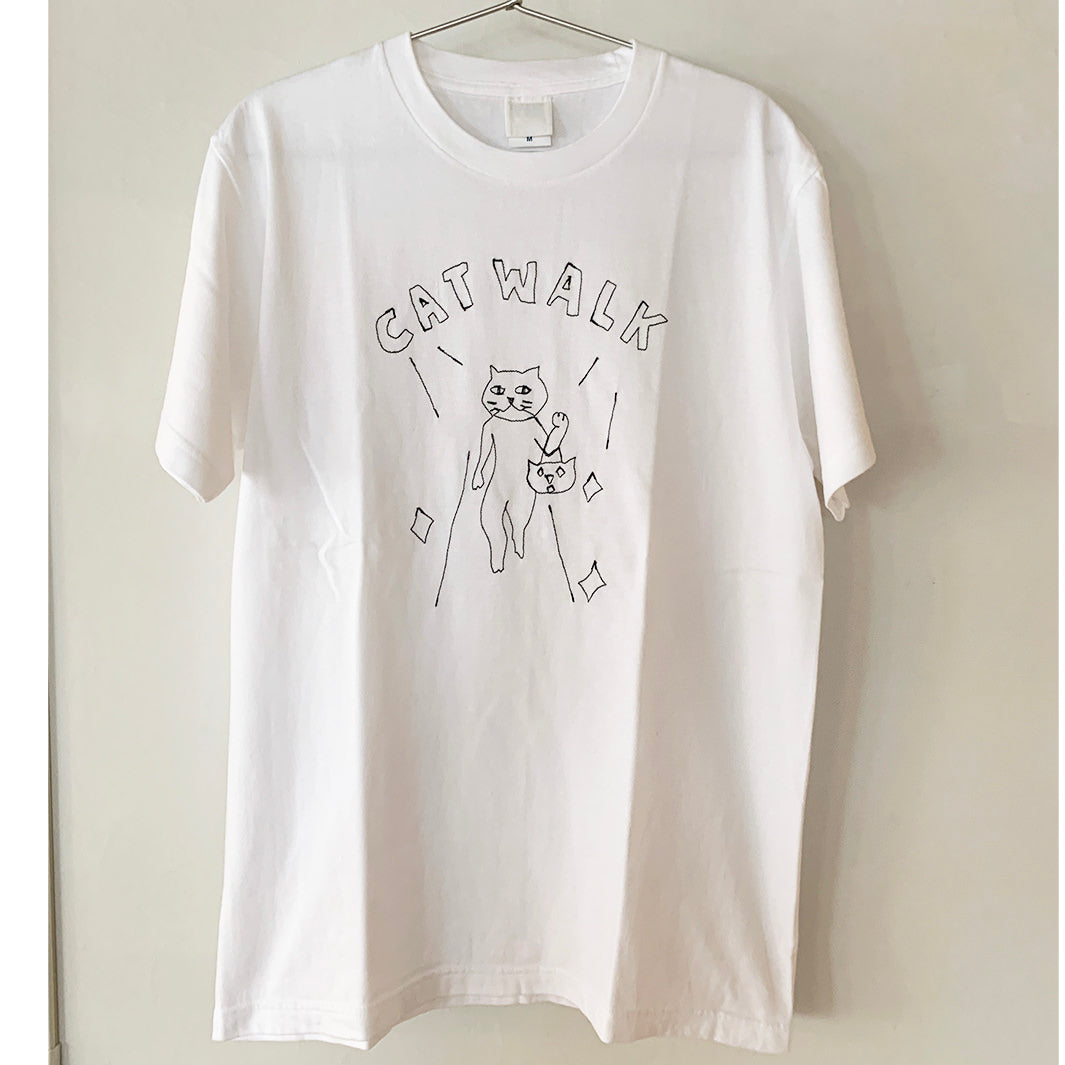 CAT WALKL tee｜WHITE