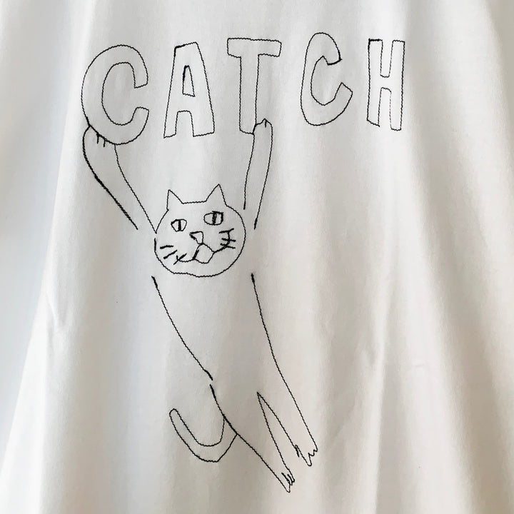 CATCH CAT tee｜WHITE