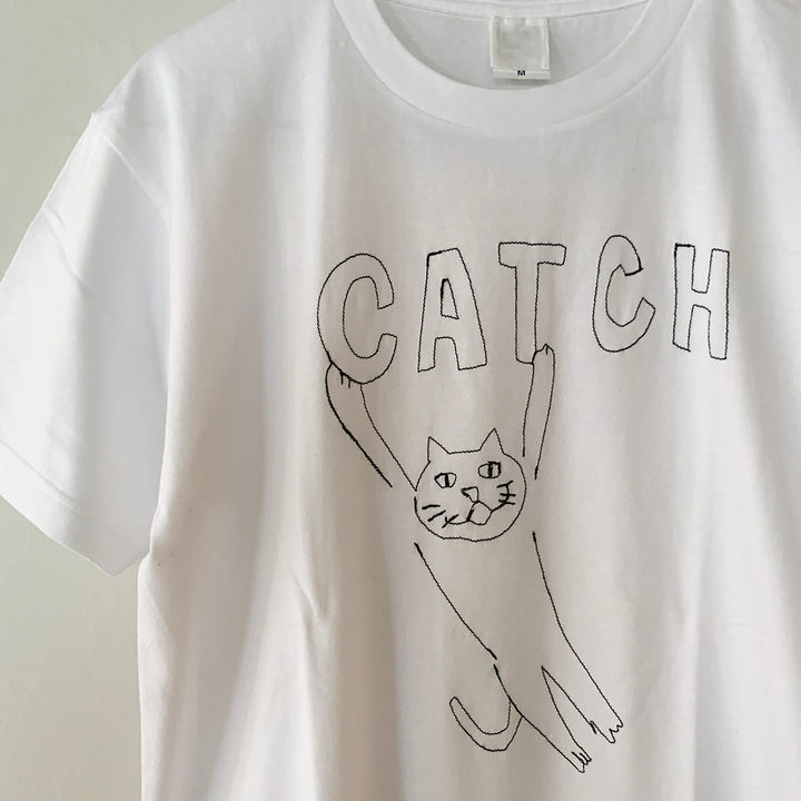 CATCH CAT tee｜WHITE