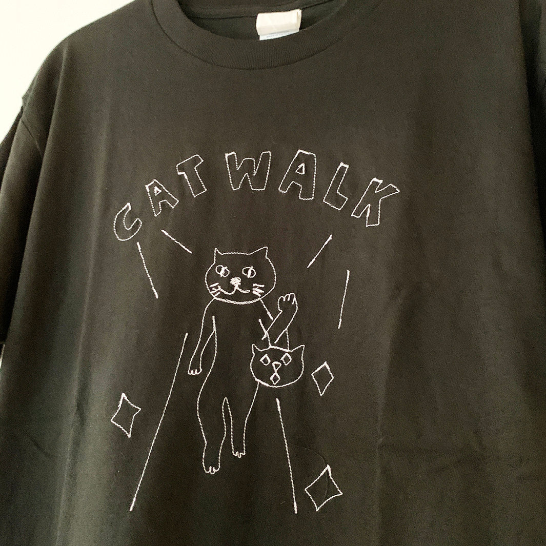 CAT WALKL tee｜BLACK