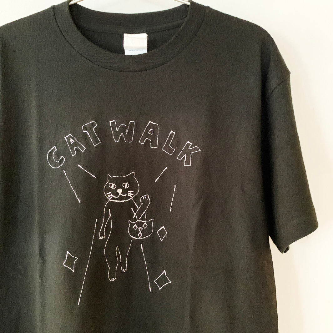 CAT WALKL tee｜BLACK