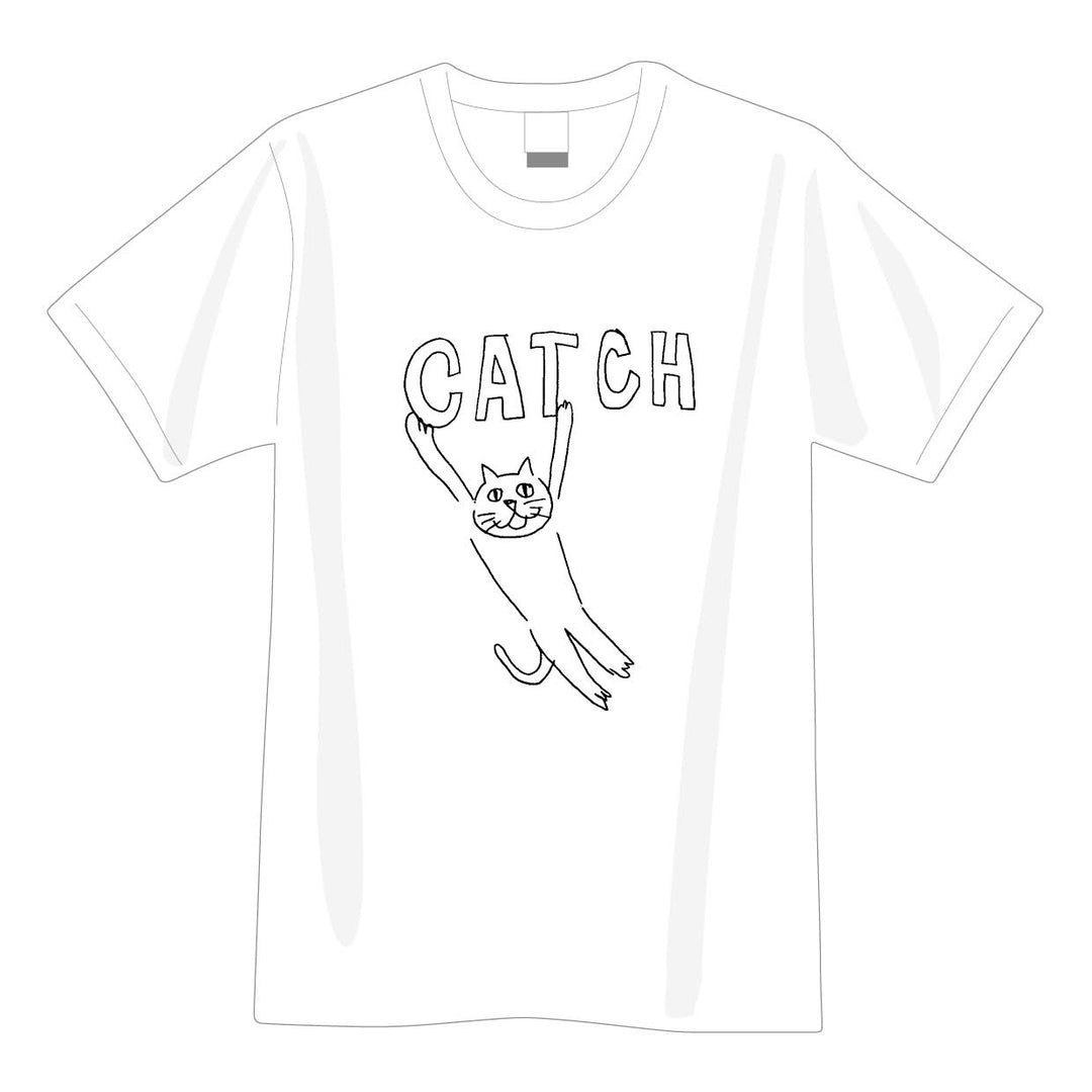 CATCH CAT tee｜WHITE