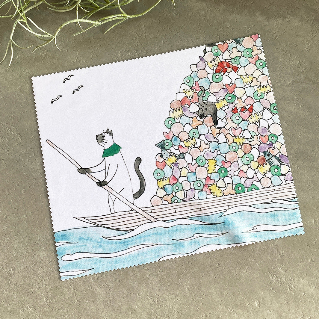 [送料無料・受注販売] マルチクロスセット｜船頭猫＆女の子と猫